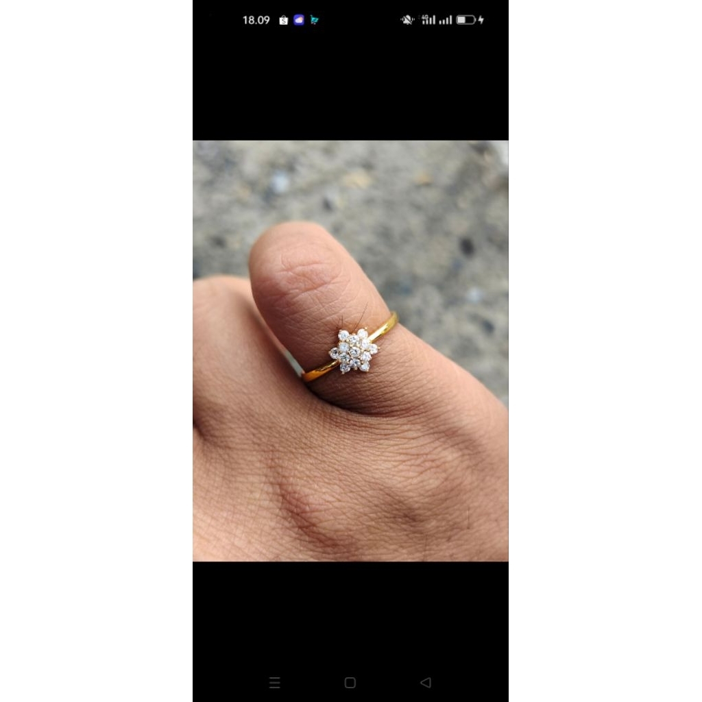 cincin emas kadar 375% untuk wanita