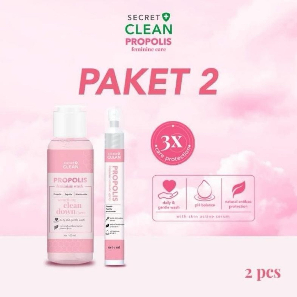 Secret Clean Propolis Feminine Care - Secret Clean Propolis Feminine Wash Spray - Secret Clean Femin