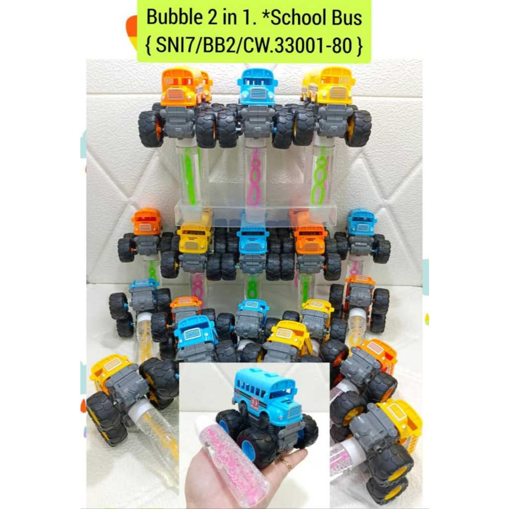 Hot Promo Mainan Balon Tiup Gelembung Busa Bus School Isi 24