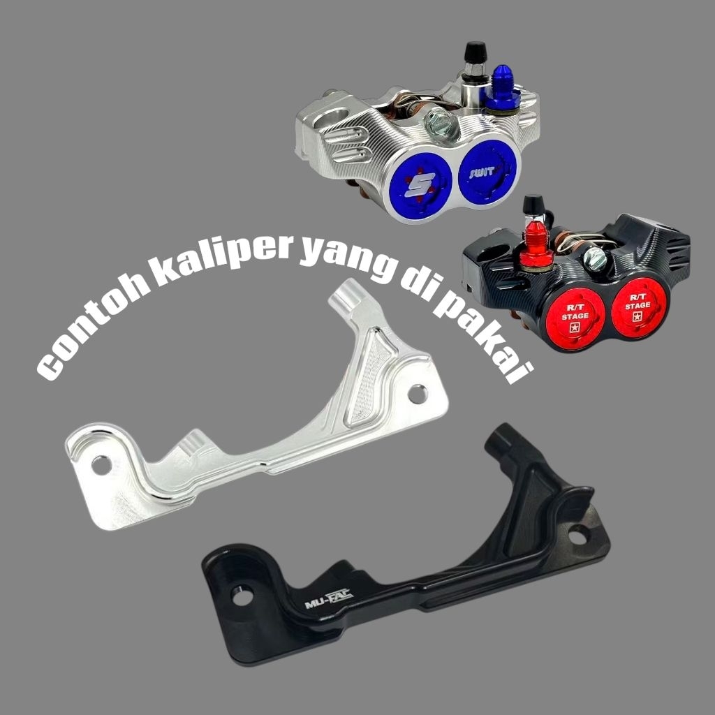 breket bracket kaliper formula 4 piston disc standar pcx 150 pcx 160 breket disc standar pcx 150 pcx