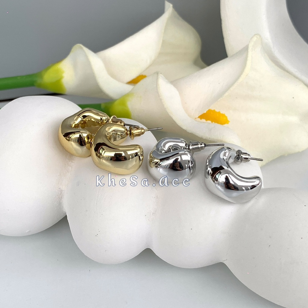 Anting Hijab, Anting Untuk Akesories Hijab Acara Formal, Anting Elegan, Anting Setengah Bulat