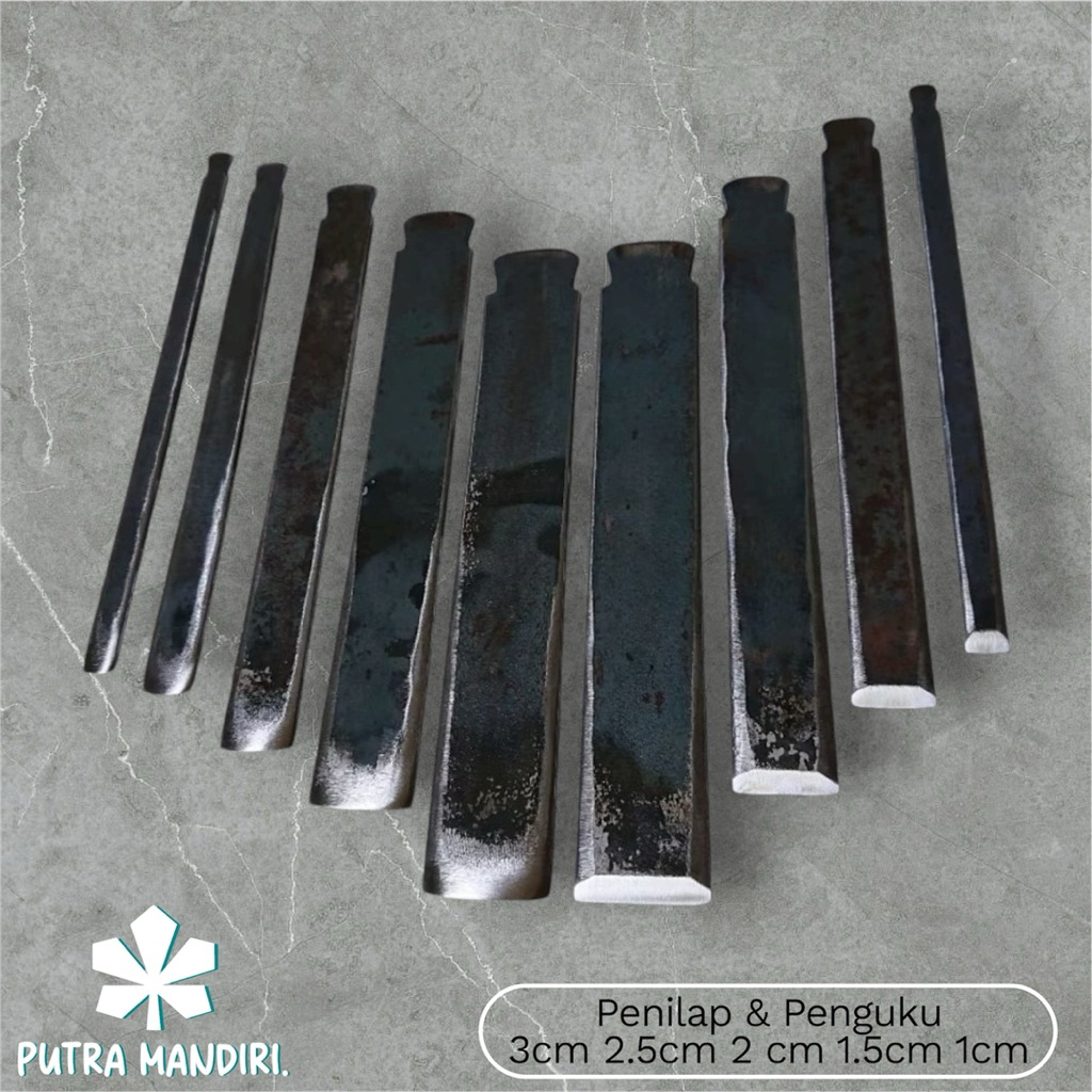 Tatah ukir atau alat pahat mebel jepara model penilap dan penguku