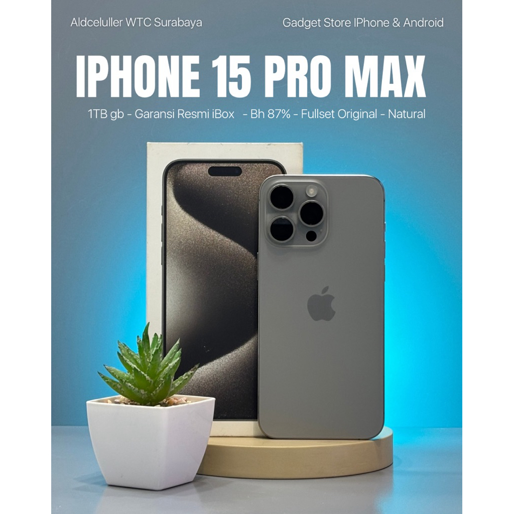 iphone 15 pro max 1tb garansi resmi second