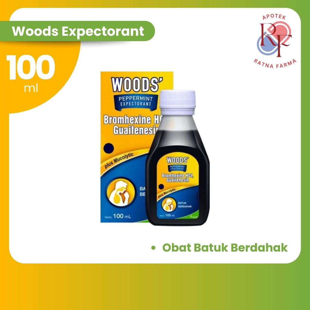 Woods Expectorant Sirup 100 ml - Obat Batuk Berdahak