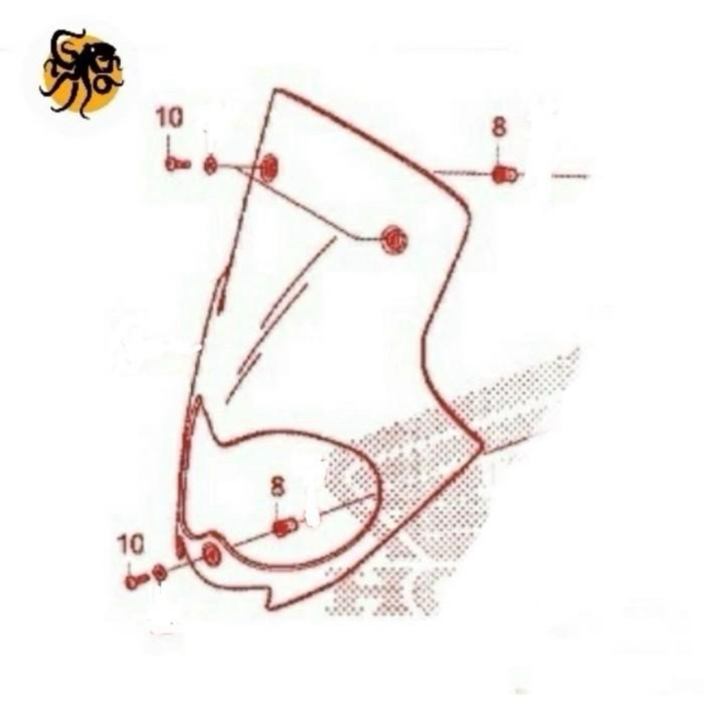 Bait Visor Windshield Original Honda CRF 250 Rally