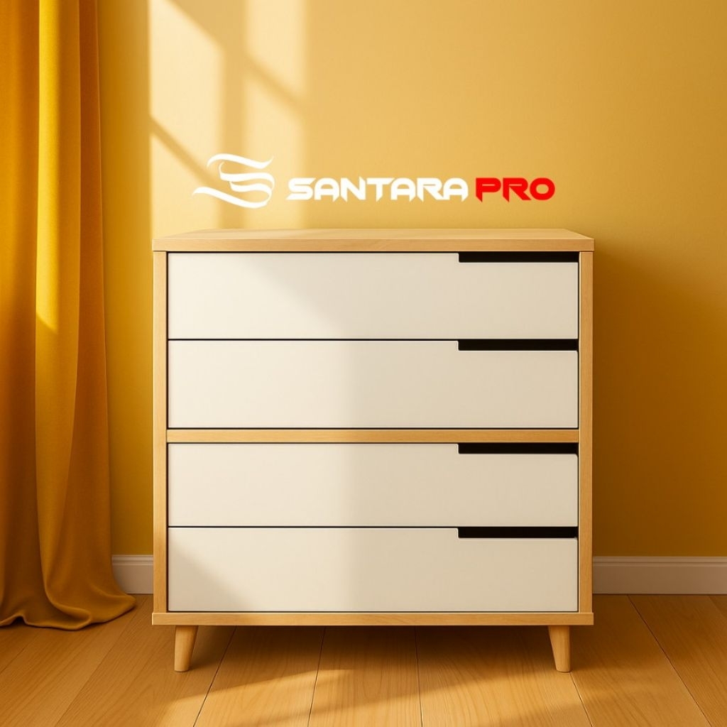 Meja Nakas Minimalis Multifungsi – 2 Laci 50x30x35 cm & 4 Laci 50x30x60 cm – Finishing Tacosheet Ele