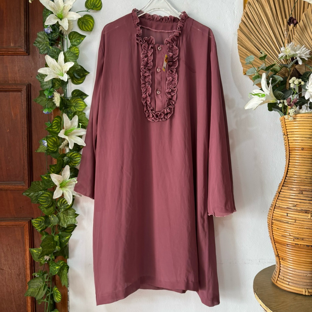 Tunik Chiffon Pink Jumbo