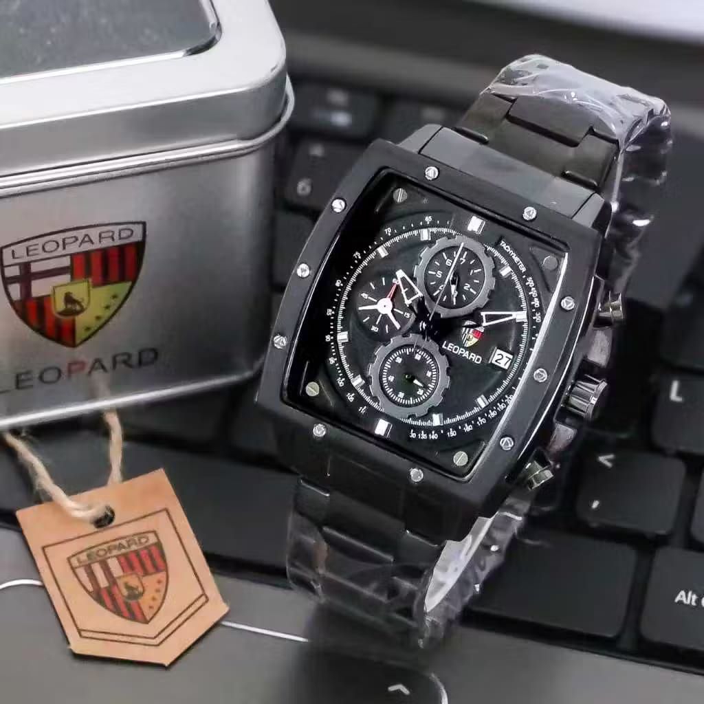 jam tangan leopard 8829 stainless steel original