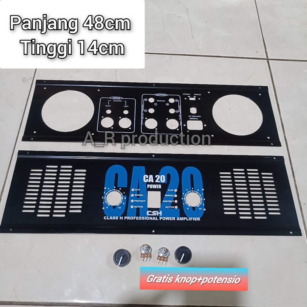 Plat panel power CA20 3U 2chanel free knop potensio