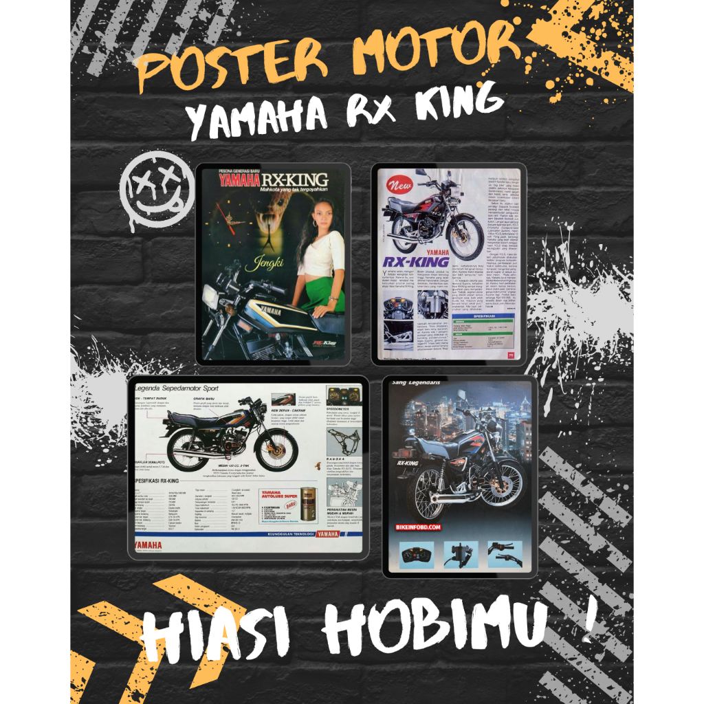 Poster Dinding Yamaha Rxking / Rx King Murah 1 set