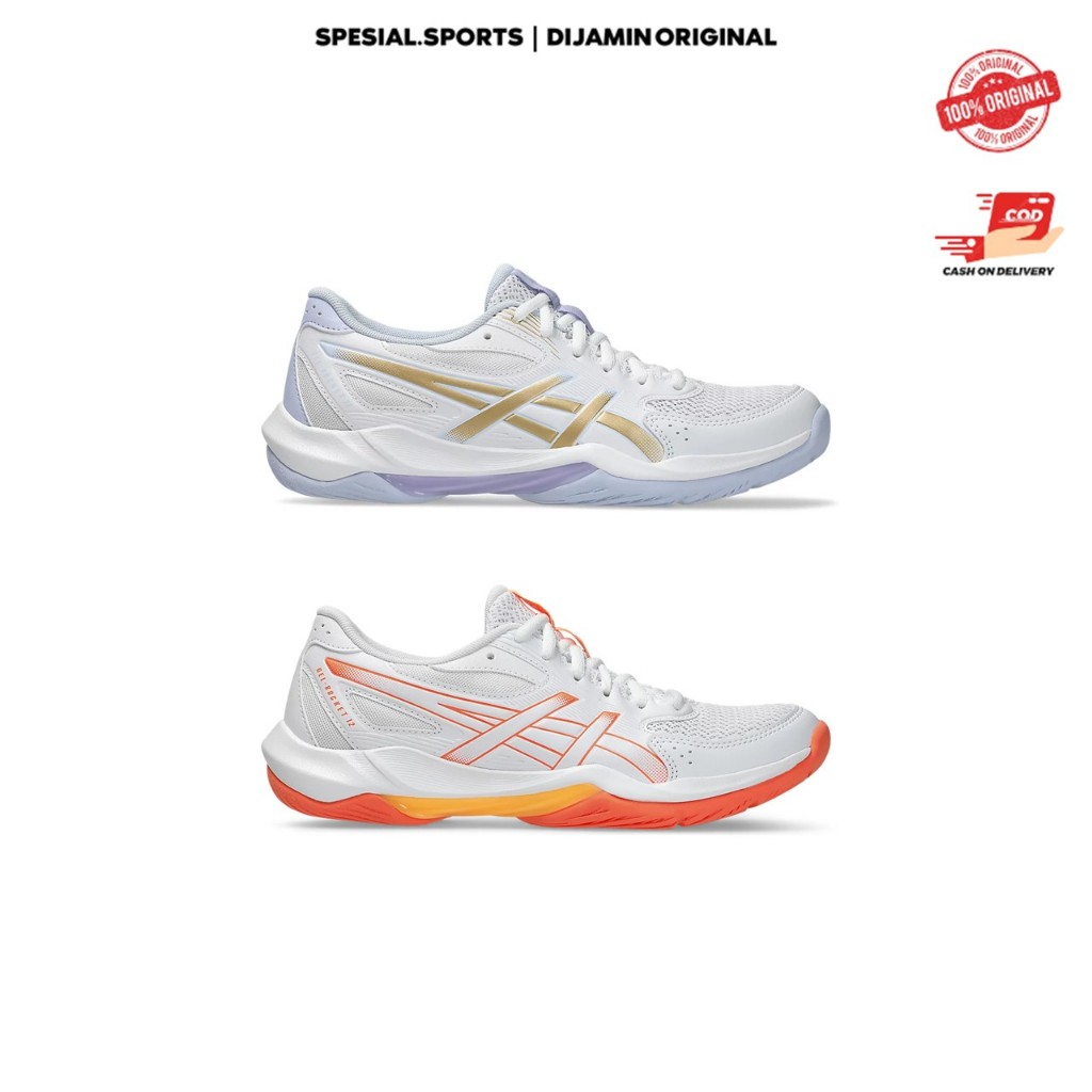 Asics GEL ROCKET 12 WOMEN - Sepatu Tennis Badminton Original