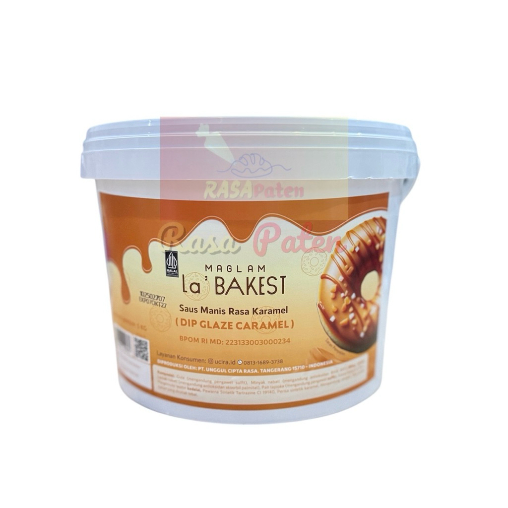 GLAZE CARAMEL 5 kg Maglam La'Bakest Halal BPOM RI Selai Premium Makanan Kue