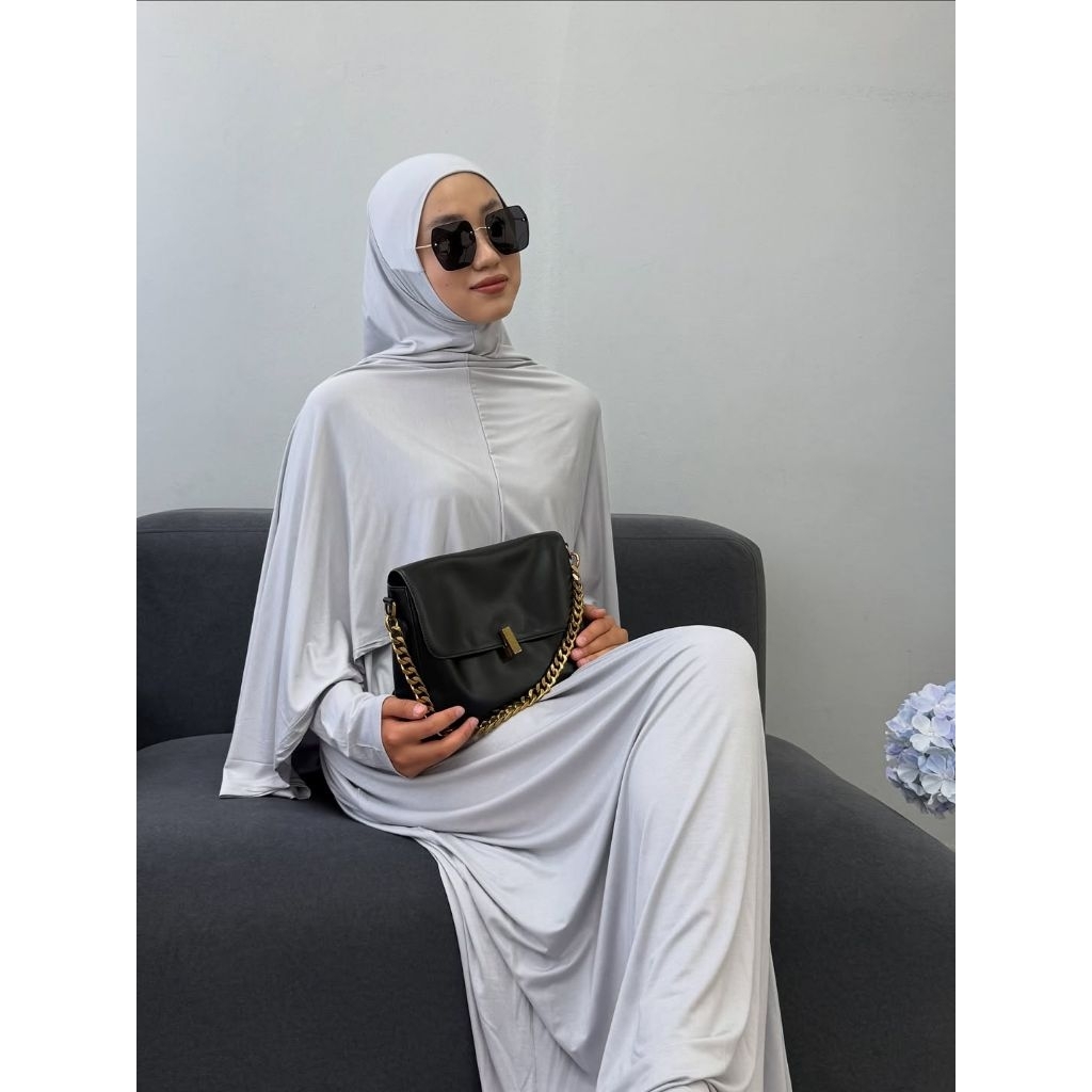 NAZIA576 - GAMIS HIJAB MALAYSIA JUMBO JARSEY SETELAN GAMIS SYARI HIJAB DAGU BUSUI FRIENDLY