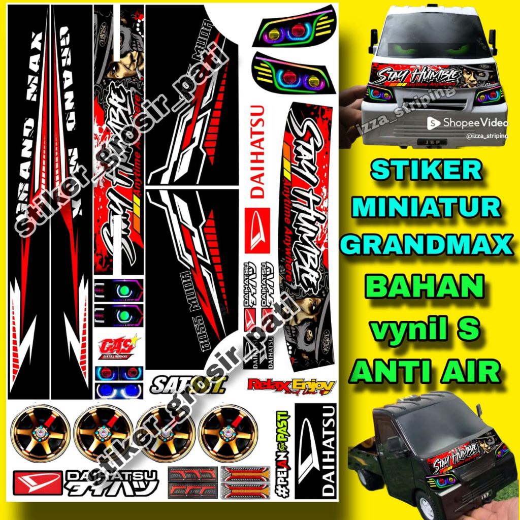 STIKER BILED MINIATUR GRANDMAX FULL VERSION BAHAN VYNIL S ANTI AIR