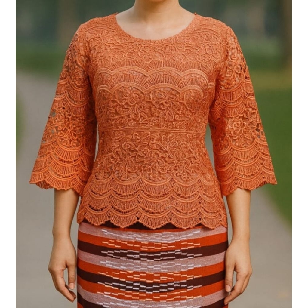 Blus Brokat Hoki Jannet Premium