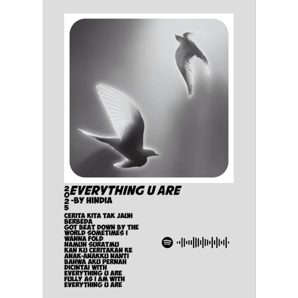 Poster Dingding album Spotify hindia [ISI 10 PCS]