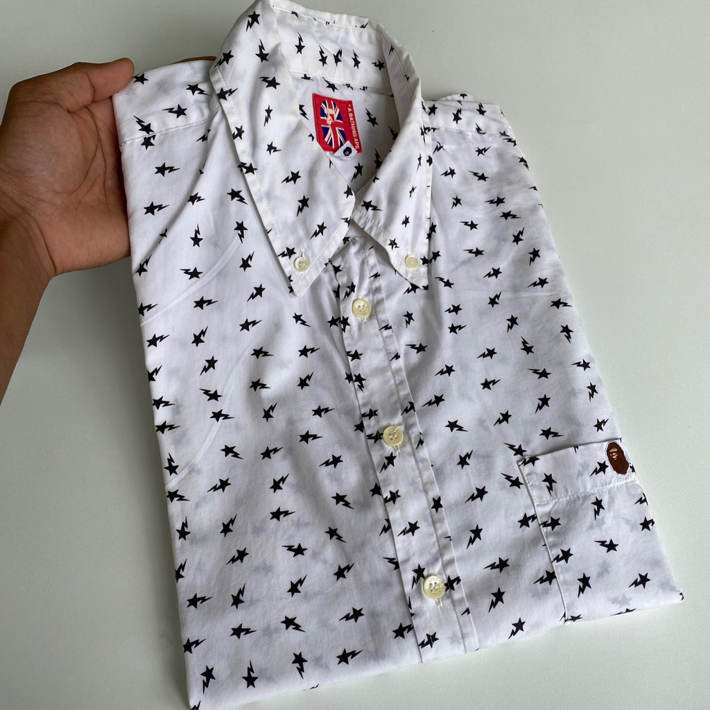 Kemeja by A Bathing Ape fullprint vtg Shirt