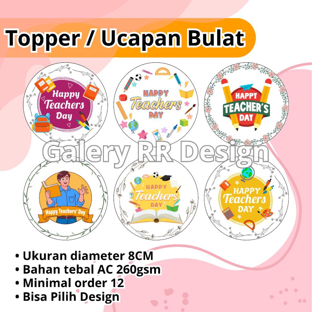 TOPPER HARI GURU BULAT | KARTU UCAPAN HARI GURU BULAT