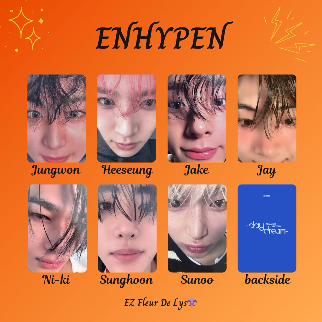 photocard replika pc unofficial ENHYPEN Romance Untold daydream JUNGWON HEESEUNG JAKE JAY NIKI SUNGH
