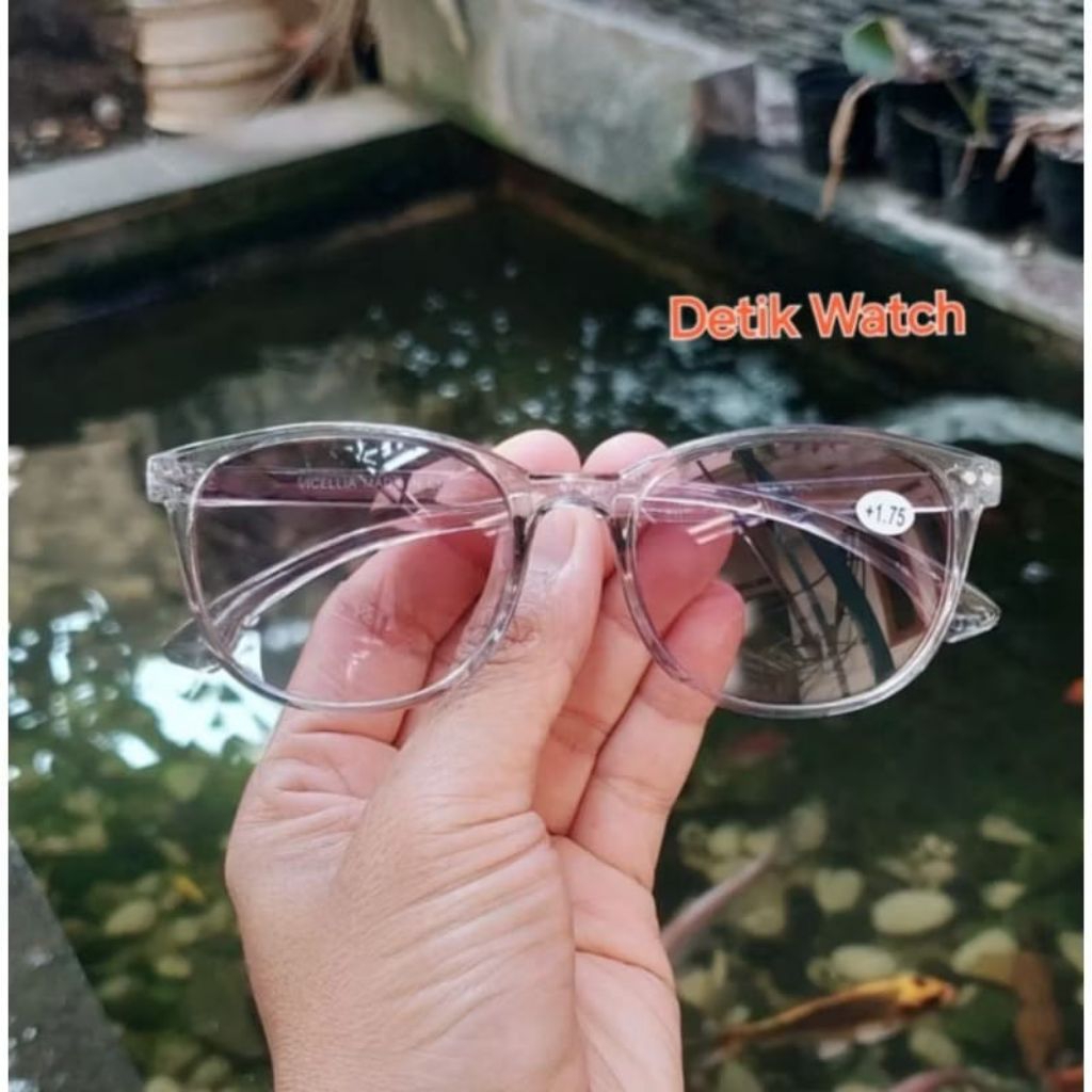 Kacamata Baca Double Fokus 2 Fungsi Baca Dan Jalan Lensa Gray TL418 Kacamata Plus baca Wanita Framex