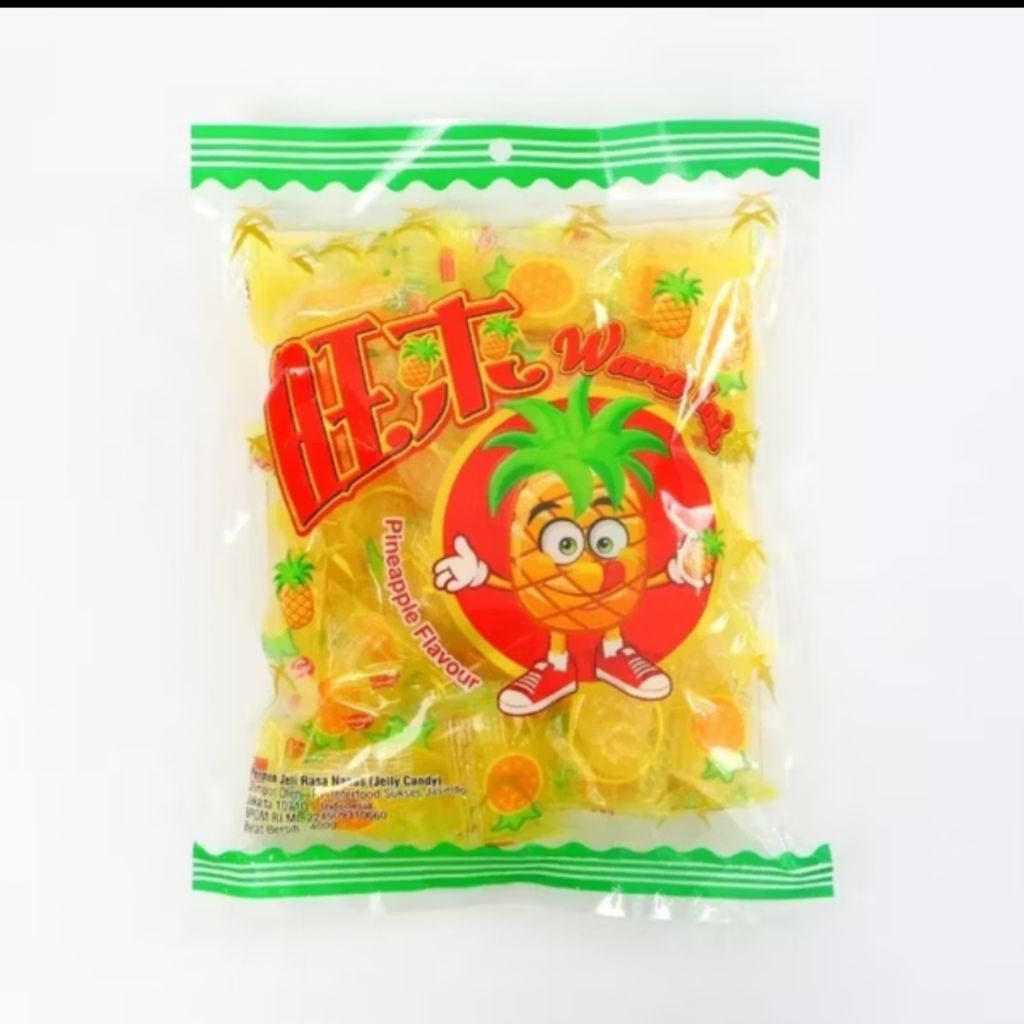 Naraya wang lai pineapple jelly candy 400 gram - permen jelly rasa nanas