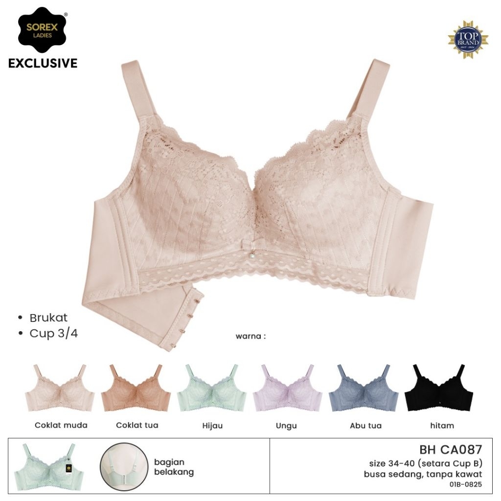 BRA SOREX EXCLUSIVE CA 087 BH BUSA SEDANG TANPA KAWAT KAIT 4