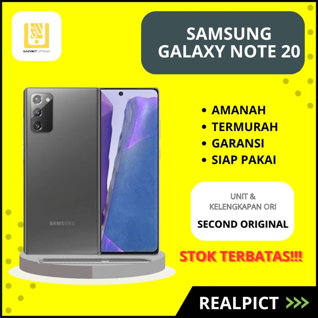 Hp Bekas Second Murah  Samsung Galaxy Note 20 8/256 Original Ek Garansi  IMEI Terdaftar