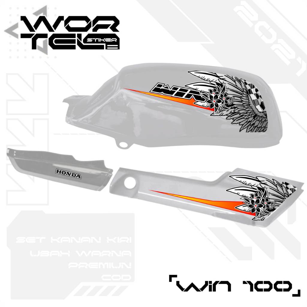 Striping Honda Win - Stiker Transparan Honda Win 100 (Sudah Terpotong)