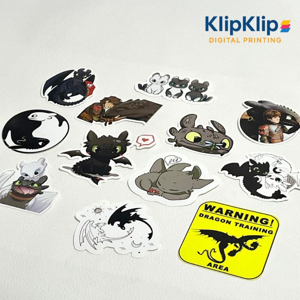 Sticker Set Stiker Toothless How To Train Your Dragon Kartun Naga Lucu Dekorasi - KK