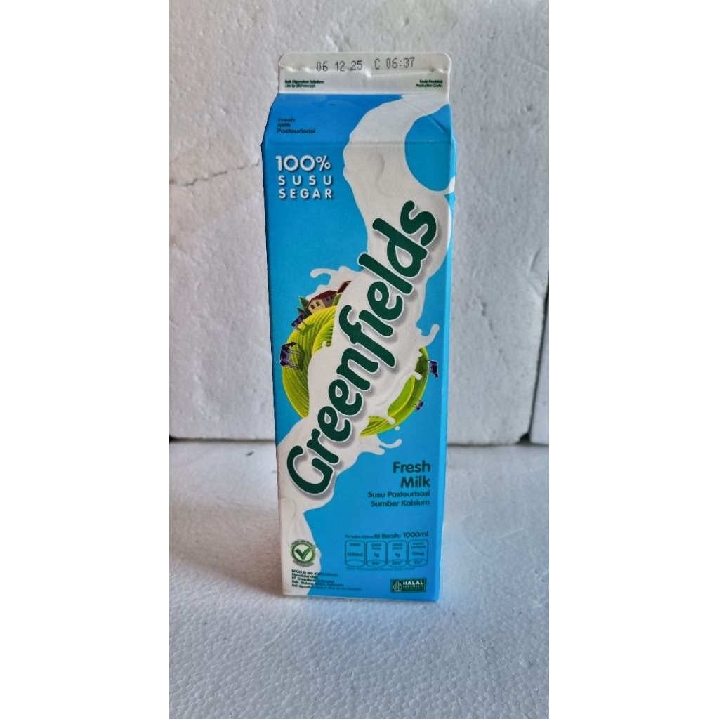 Susu Greenfields UHT Full Cream Milk  /Fresh Milk 1L 1dus