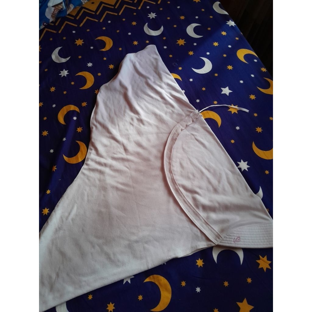 kerudung bergo, rabbani, sz S, putih, kerudung sekolah
