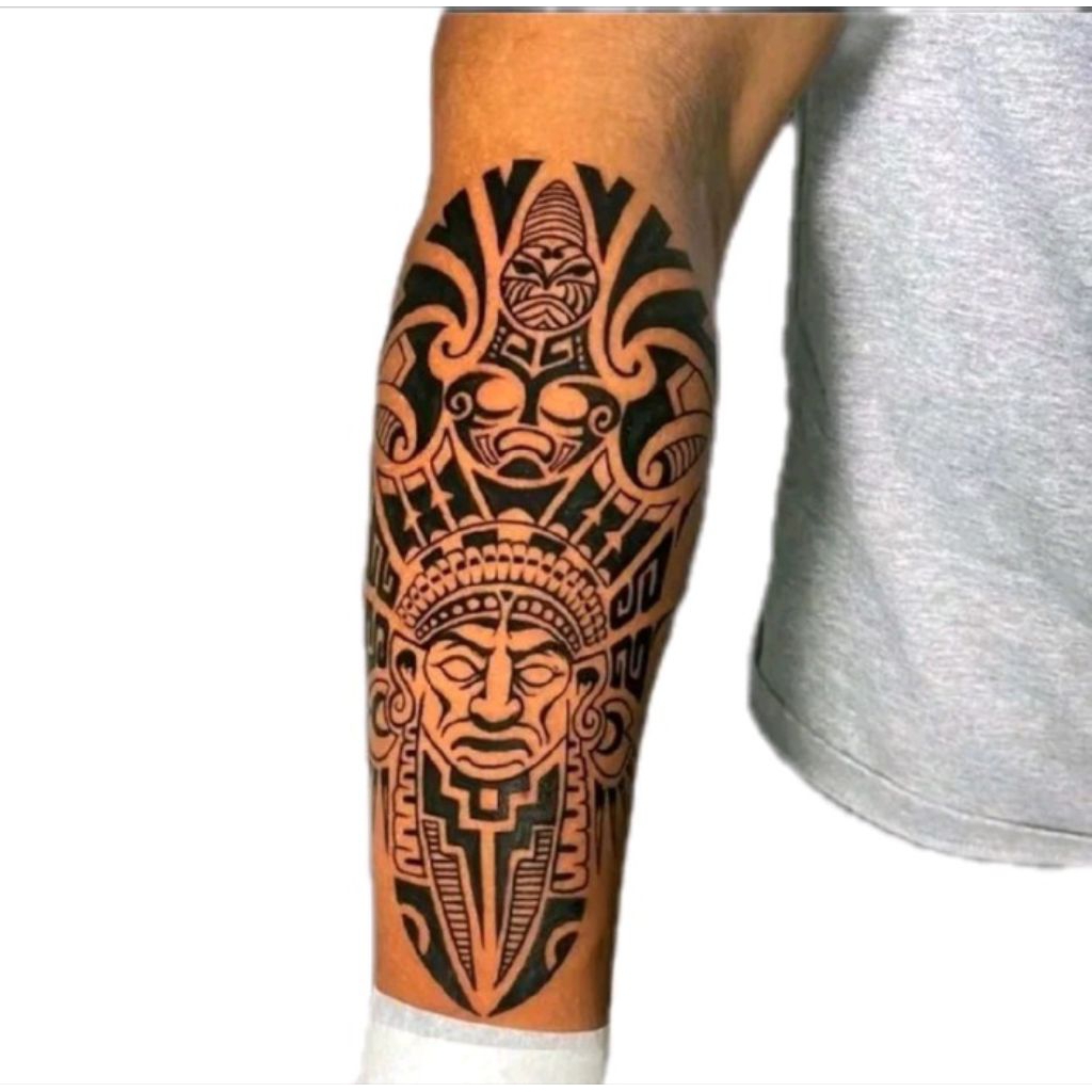 [ SEMI PERMANEN ] COD Tatto temporer ZR-008 Tribal dayak size 21x15 stiker tatto temporary bisa buat