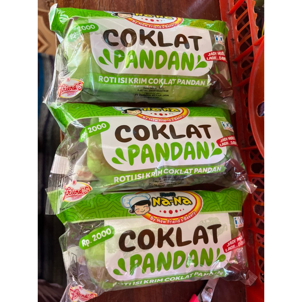 Roti Nana coklat pandan/coklat pandan