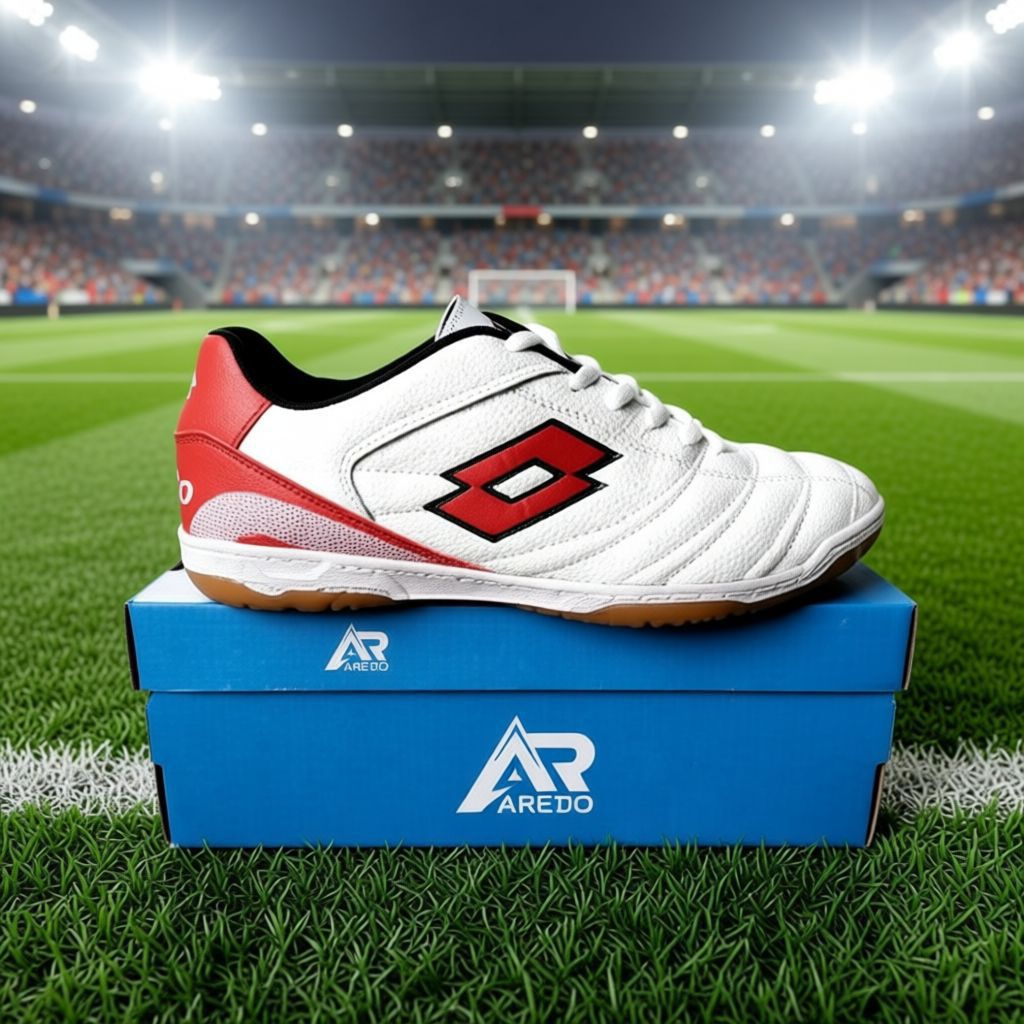 sepatu Futsal Lotto Bahan Kulit Sapi Sol Karet Mentah Sol Sudah DiJait Keliling