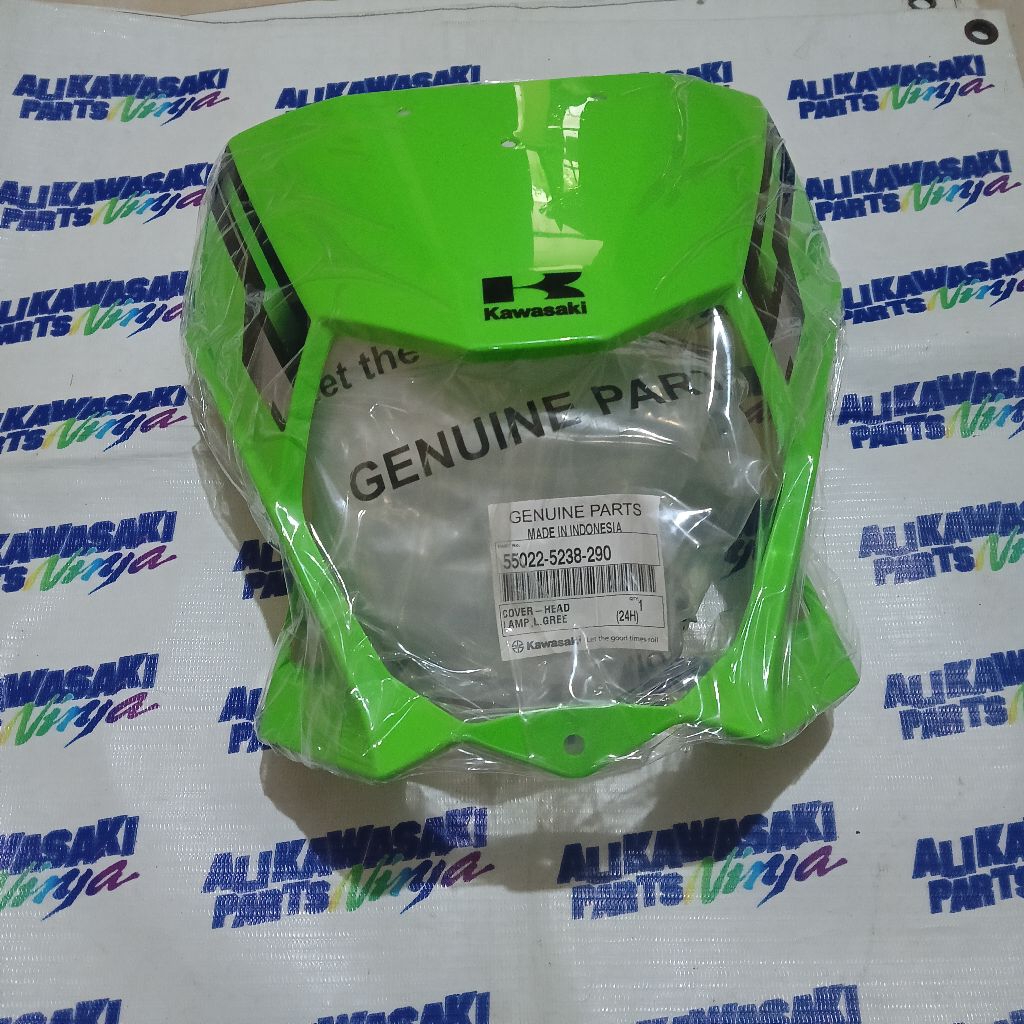 BATOK LAMPU DEPAN KLX BF DTRACKER BF HIJAU STIKER ORIGINAL