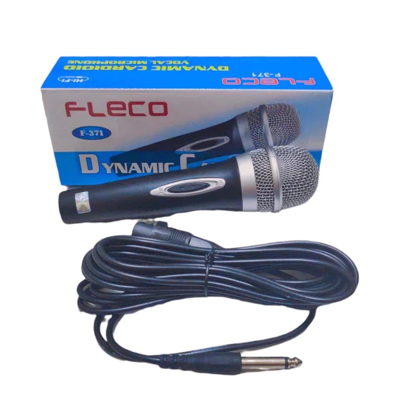 microphone fleco f-371 mic kabel panjang mic karaoke berkualitas Fleco Mic Karaoke 5M Original