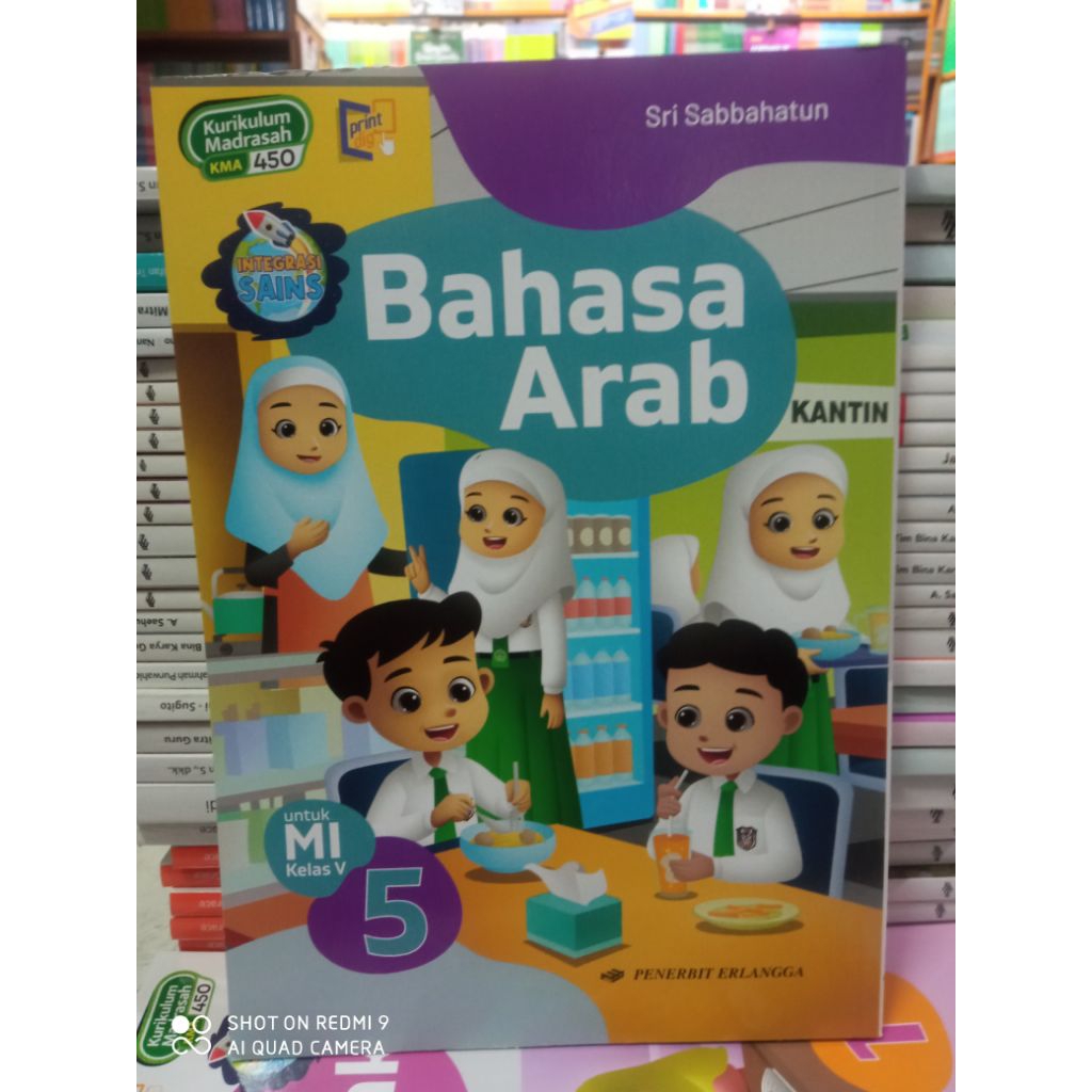 Buku bahasa arab untuk MI kelas 5 erlangga original