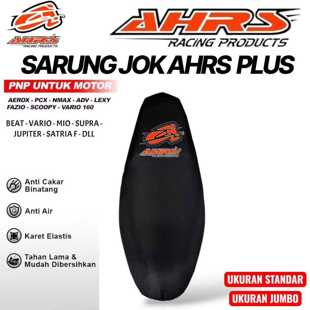 Sarung Jok AHRS Racing Product Cover Jok Motor Waterproof Anti Air Universal Beat Mio Vario Nmax DLL