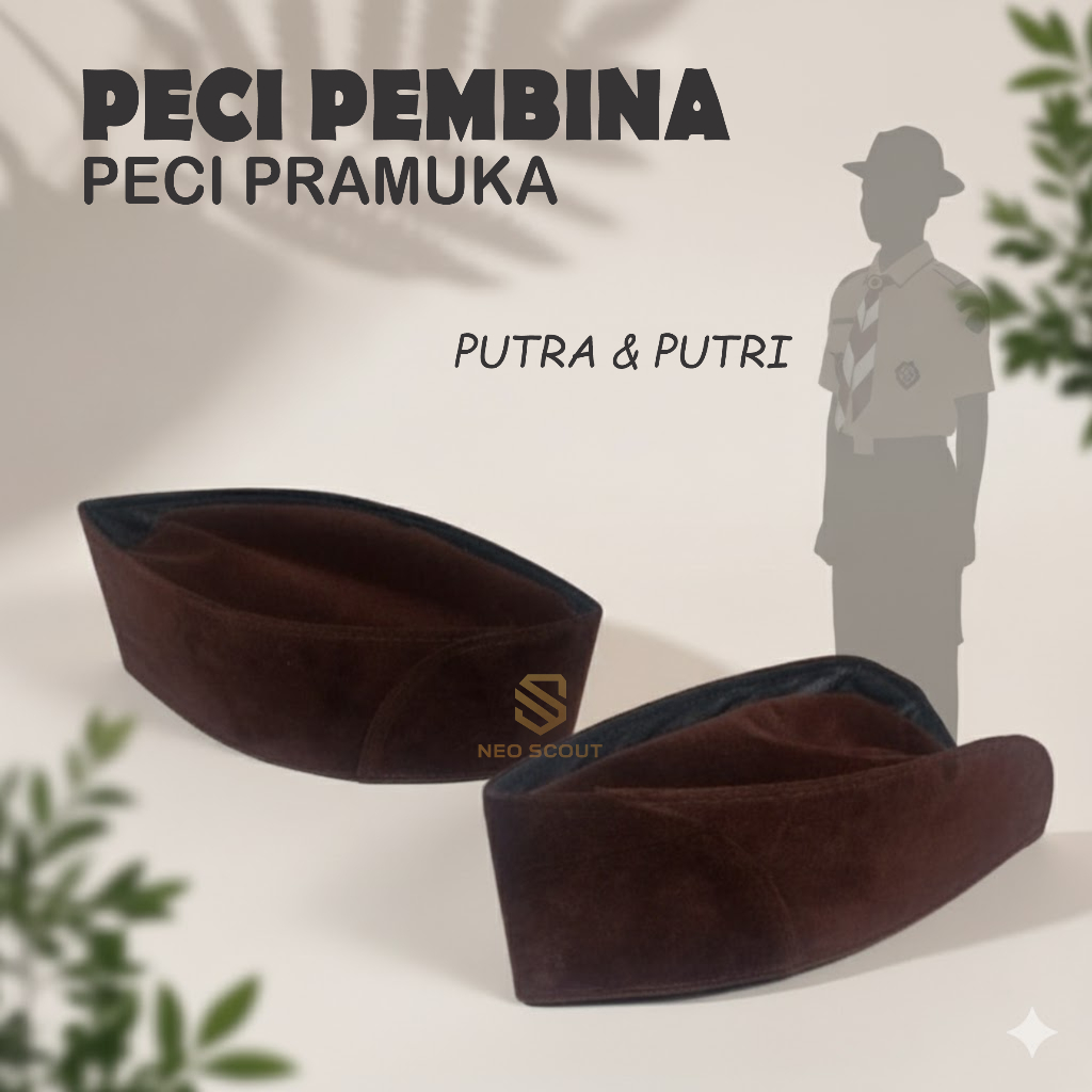 b[BELI BERHADIAH] Peci Pembina Pramuka  | Nasional | Atribut Wajib Petugas Pramuka Wanita Mahkota Pr