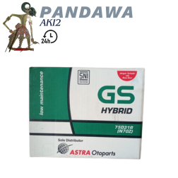 Aki Mobil 12V 75Ah  GS Hybrid N70Z / 75D31R – Aki Hybrid – Bergaransi