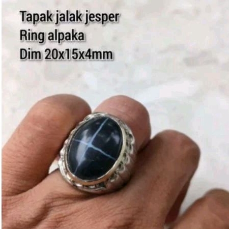 CINCIN PRIA BATU TAPAK JALAK JESPER RING ALPAKA SUPER