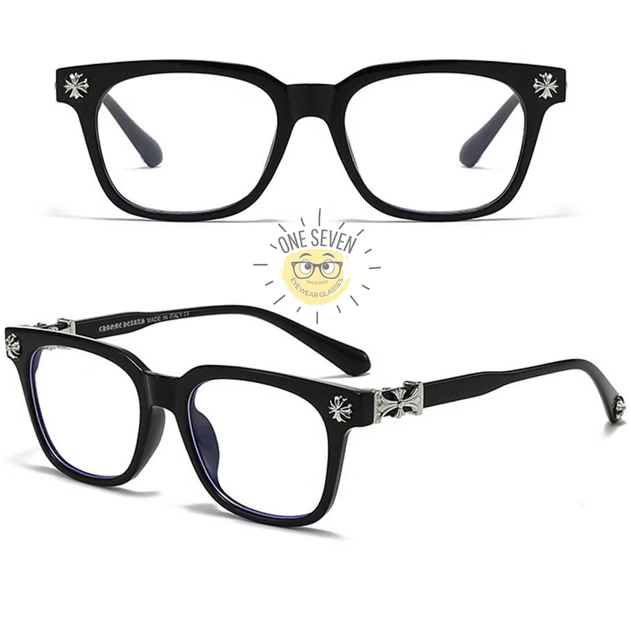 NEW FRAME SKENA KACAMATA CROME HEART OSE 9065 BISA MINUS CUSTOM LENSA PLUS CYLNDER PGX BLUERAY (COD)