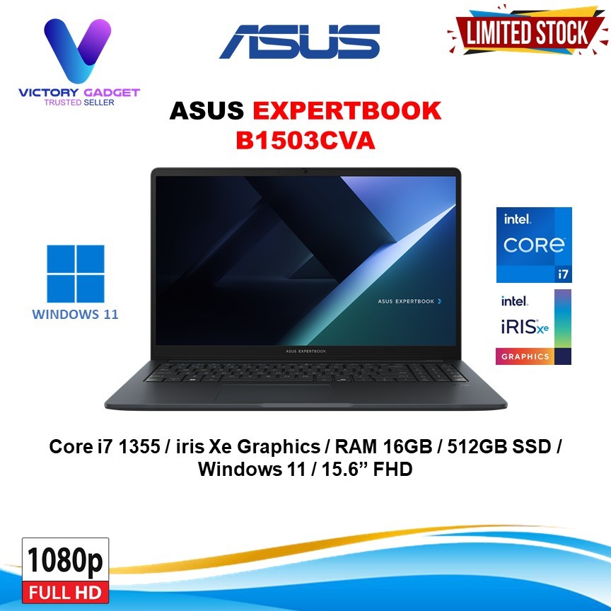 ASUS ExpertBook B1503CVA Core i7 1355 16GB 512GB SSD W11 15.6FHD