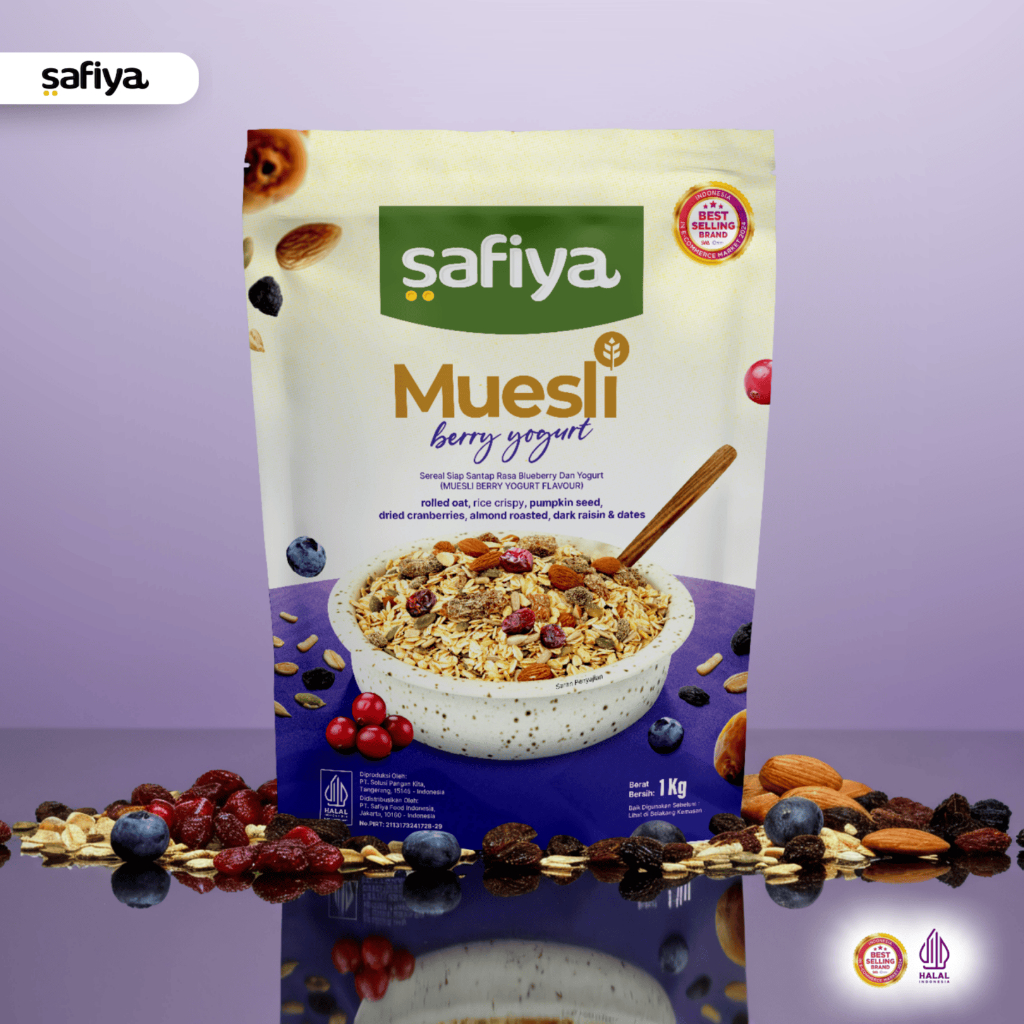 Safiya Muesli Berry Yogurt Sereal Tinggi Serat Diet Sehat