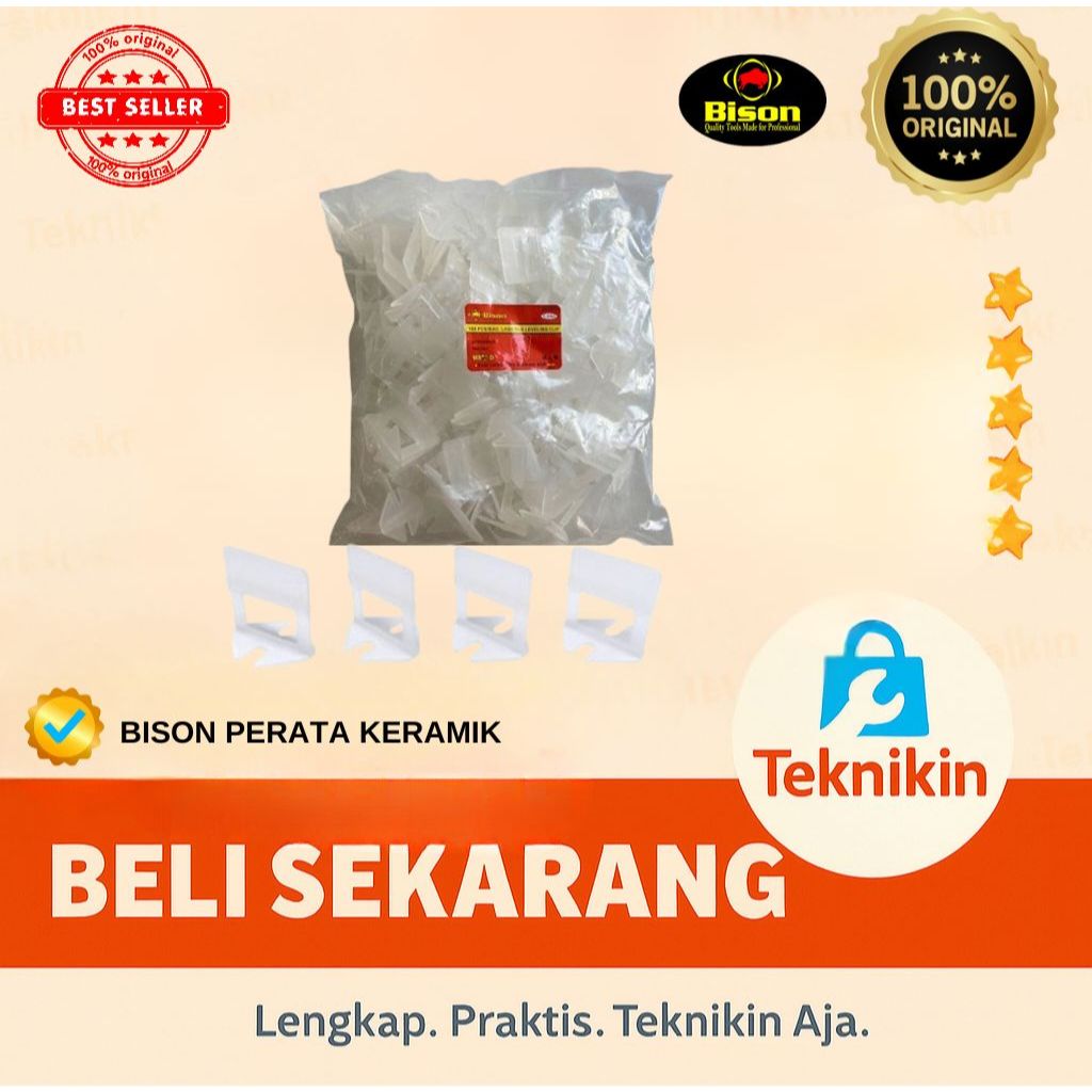 BISON CLIP ALAT PERATA KERAMIK NAT SPACER LASH TILE LEVELING