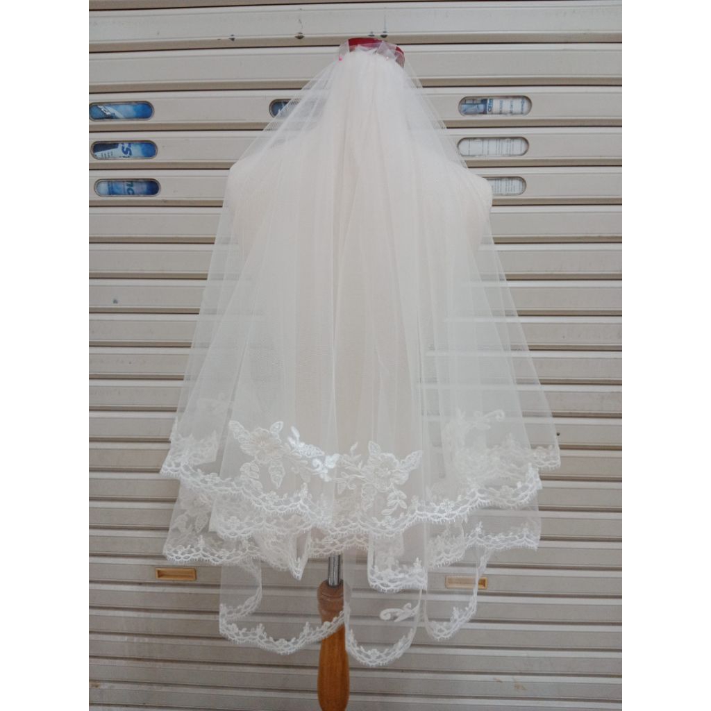 Veil Wedding/Slayer Pengantin Import, slayer kerudung pengantin / Slayer Pengantin