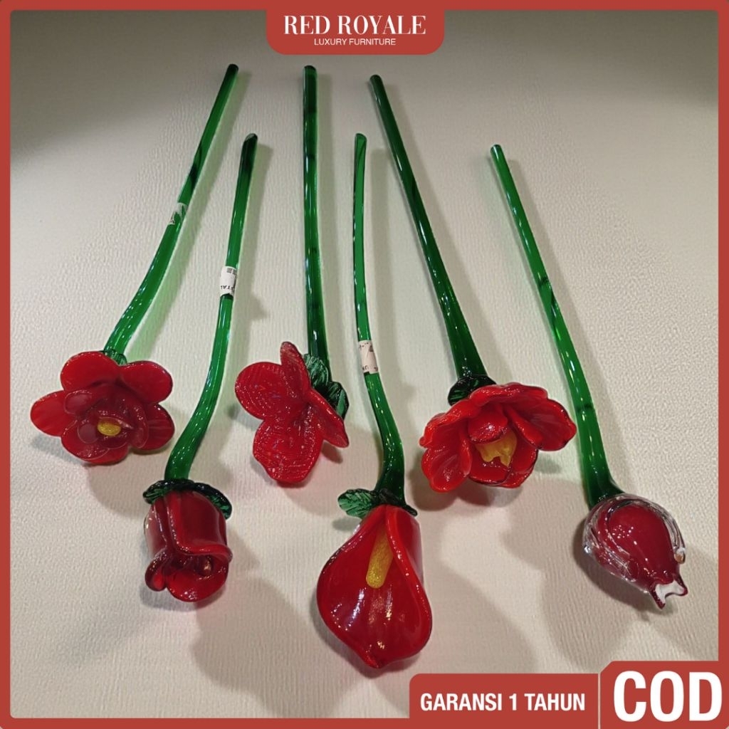 bunga kristal random dekorasi hiasan ruang tamu