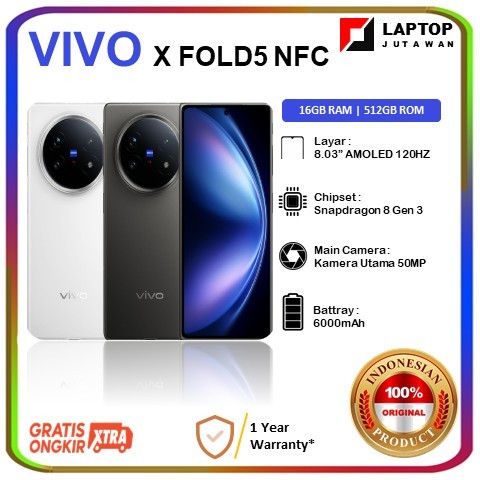 Vivo X FOLD5 5G NFC 16GB+512GB Beragaransi Resmi