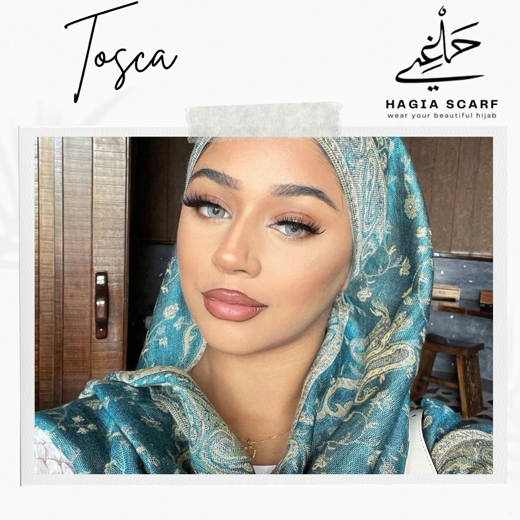 HAGIA SCARF - Cashmere Turkey Shawl Pashmina Kashmir Turki Warna Tosca