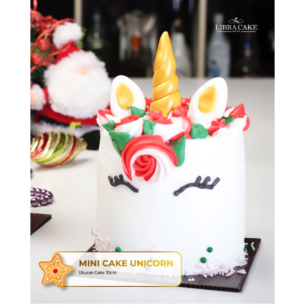 Mini Cake unicorn & Mini cake Rudolf/Natal 2025/Hampers/Parcel/hadiah Natal 2025